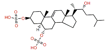 (22R)-5a-Cholest-9(11)-en-3b,6a,22-triol 3,6-disulfate